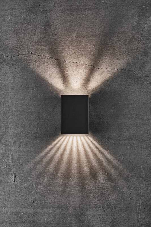 Nordlux Fold Wandlamp Buiten M - 2-lichts LED - 3000K - IP54- Zwart - vtwonen shop