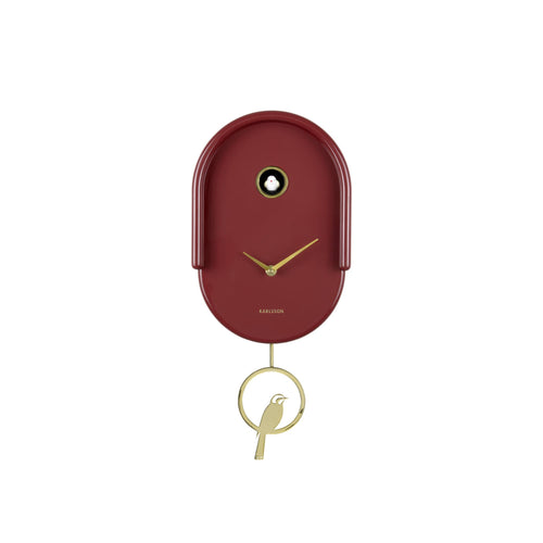 Karlsson wandklok Tweet - rood - 20x8.5x42cm