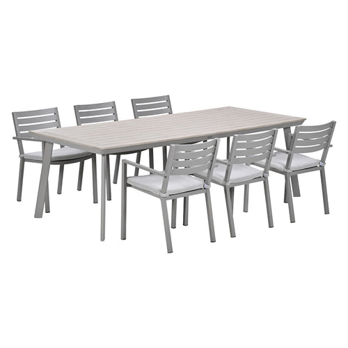 Garden Impressions Tuinset Amarillo 7-delig - Penedo tuintafel 230x100 taupe