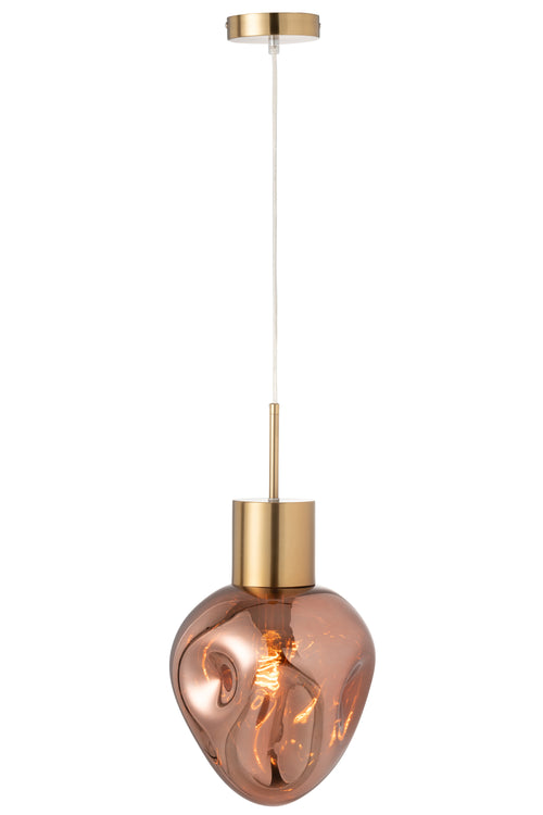 J-Line hanglamp Goud - metaal/glas - koper