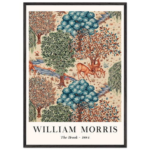 Artfulprints Poster met Lijst William Morris - The brook   - 70x100 cm - Meerkleurig