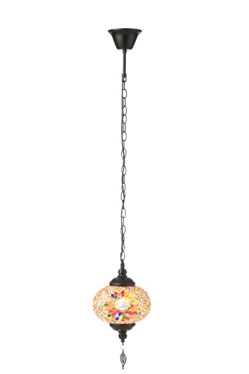J-Line lamp Mozaiek Hangend - glas/metaal - oranje - small