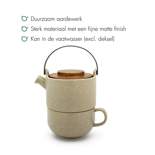 Bredemeijer - Tea for one Umea leemgrijs 500 ml