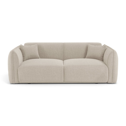 Premium Interiors - 3-zitsbank LUSH - zacht aanvoelende geweven stof  beige 206cm