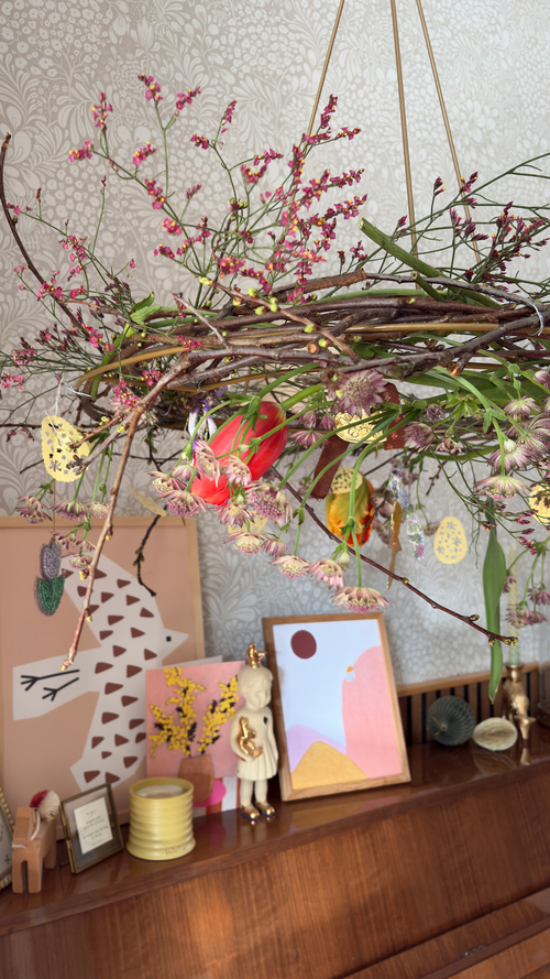 vtwonen decoratie ring - metaal - zwart - 60 cm