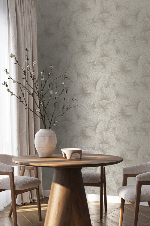 Origin Wallcoverings behang 3D-motief bladeren taupe - 53 cm x 10.05 m - 348007 - vtwonen shop