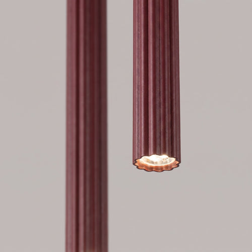 Sollux Lighting Hanglamp ARCHE 2P bordeaux - 15x15x118cm