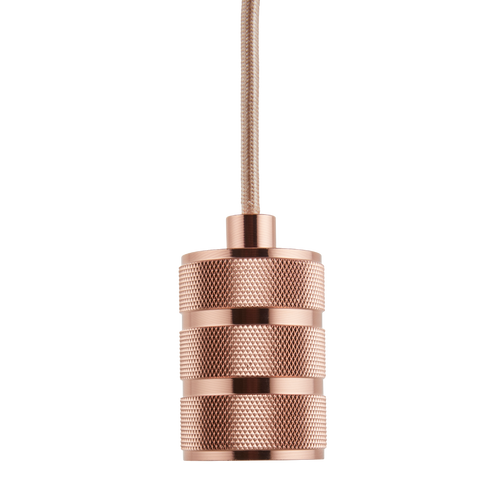 Lighto | Pendel Rosé Goud | Inclusief Lichtbron Helder | Retro | 1.5m Snoer | Met Plafondkap