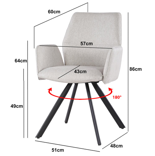 Livingfurn eetkamerstoel Diana - beige - 1 stuk - vtwonen shop