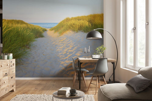 Sanders & Sanders fotobehang landschap groen, blauw en beige - 368 x 254 cm - 612141