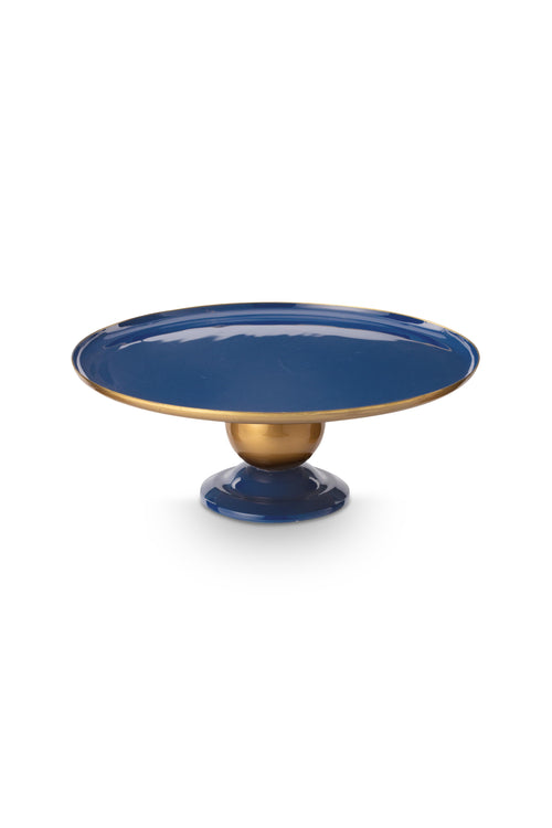 Pip Studio Serveerschaal Rond - Navy/ Goud - 32x12.5cm - vtwonen shop