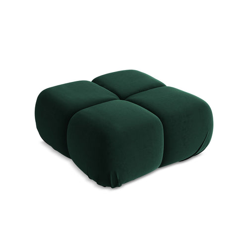LaMiaSofa Poef Sanremo - velours - flessengroen - 95x95x41