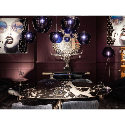 Kare Design Vloerlamp Sphere 146cm blauw