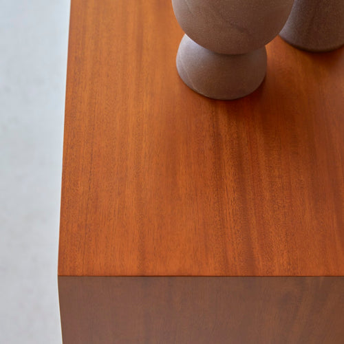 Tikamoon Lage massief mahoniehouten ladekast - Naturel - vtwonen shop