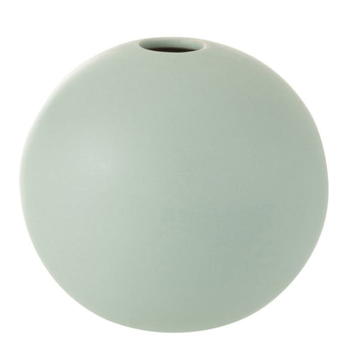 J-Line vaas Bol - keramiek - pastel groen - medium - 18 cm hoog - vtwonen shop