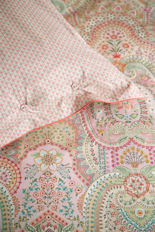 Pip Studio dekbedovertrek Jabali Flower - 240x200/220 cm - koraalrood - vtwonen shop