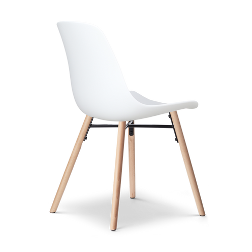 Nolon Nena-Pip Eetkamerstoelen Set van 2 - Wit - Houten Poten