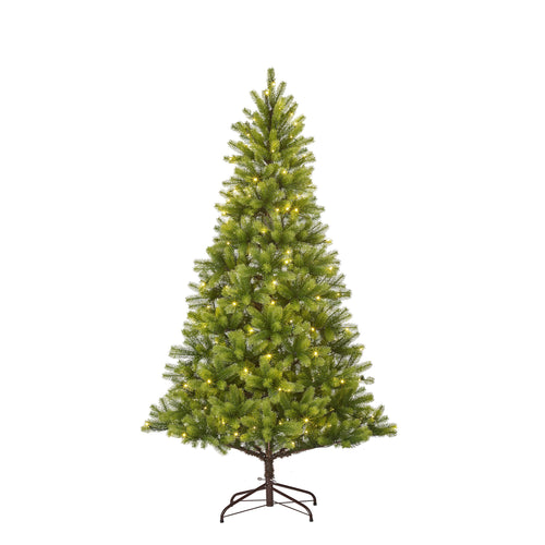 COSTWAY Kunstkerstboom met ledverlichting, 210/225/240 cm, met COSTWAY Kunstkerstboom met ledverlichting, 210/225/240 cm, met
