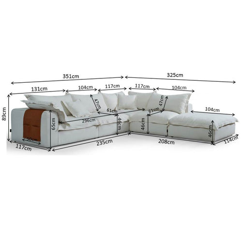 Kare Design Hoekbank Madeira wit
