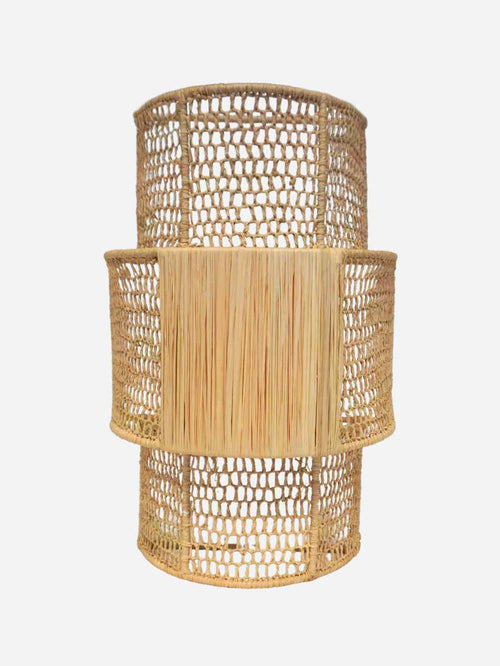 NOA MAY Wandlamp Izzy - naturel - raffia - 12,5 x 23 x 41,5 cm