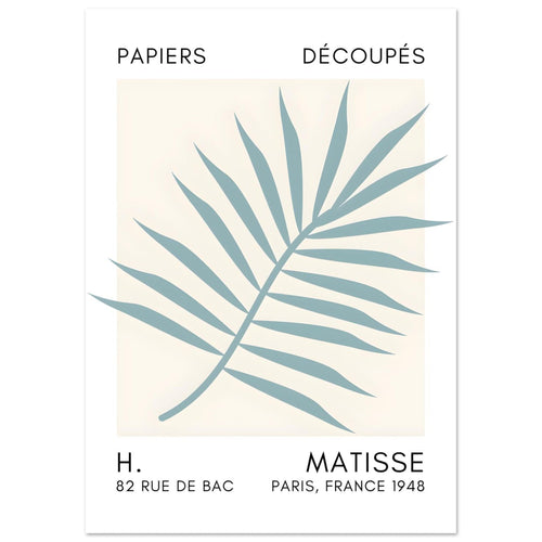 Artfulprints  Matisse – Floral reef turquoise   poster A4 21x29.7 cm - vtwonen shop