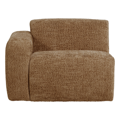 WOOOD 1-zits bank arm links Mojo Base - Wollig - Honinggeel - 74x105x97