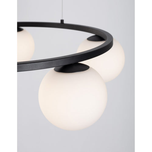 Merano Digby Geïntegreerde LED-plafondlamp Sandy Zwart Metaal, Aluminium Wit Opaal Glas LED 40W 2580Lm 3200K
