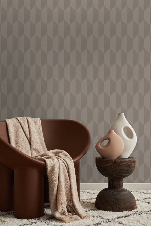 Origin Wallcoverings behang 3D-motief taupe - 50 x 900 cm - 348039 - vtwonen shop