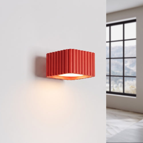 Sollux Lighting Wandlamp RIFF rood Gx53 - 10x12x6cm