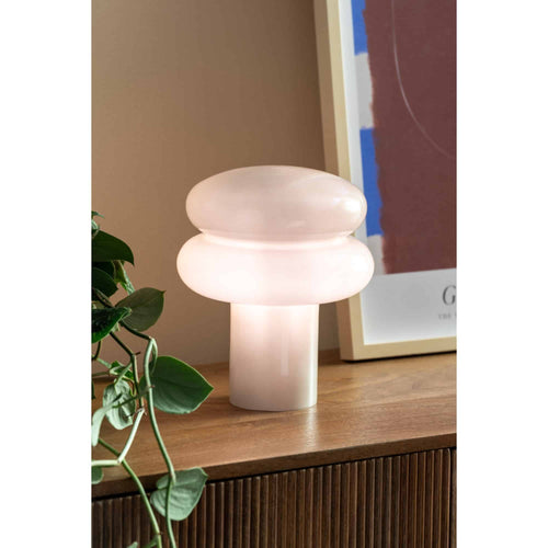 Leitmotiv tafellamp Incesante Double Ring - grijs - Ø20cm