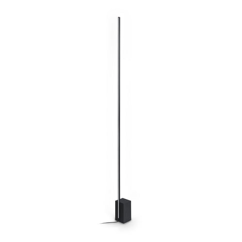 Ideal Lux ESSENCE Vierkante LED-vloerlamp met geïntegreerde verlichting, zwart, 2400lm, 3000K, dimbaar.