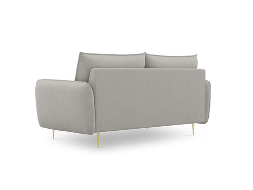 Cosmopolitan Design Bank Vienna 2-zits, structurele stof, lichtgrijs - 92x160x95cm