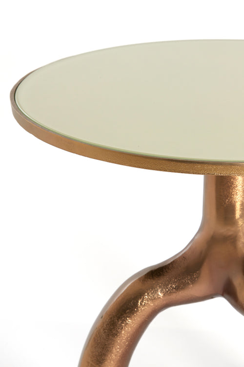 Light & Living bijzettafel MELLO - Ø50.5x45.5cm - bruin