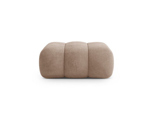 Cosmopolitan Design Poef Koge flueel donkerbeige - 95x95x40cm