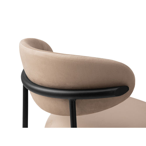 Set van 2 fluwelen stoelen Nina flueel beige amandel - 52x55x78cm