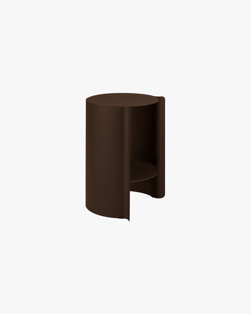 noo.ma Wa Side Table - gepoedercoat stalen bijzettafel, Cocoa Brown