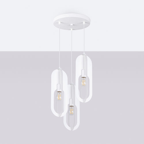Sollux Lighting Hanglamp NICUS 1 wit - 43x43x130cm