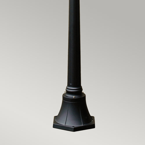 Elsteadbury - 1 Lichts Buitenlamp Mast Zwart IP44, E27