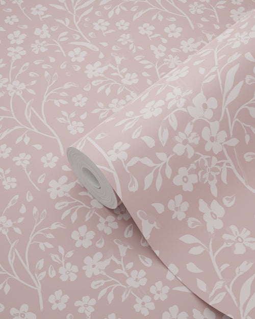 ESTAhome behang bloemetjes roze - 53 cm x 10.05 m - 139884