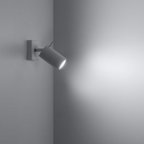 Sollux Lighting Wandlamp RING wit met schakelaar - 8x8x16cm