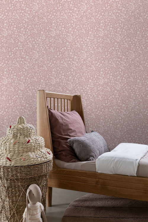 ESTAhome behang bloemetjes roze - 53 cm x 10.05 m - 139884