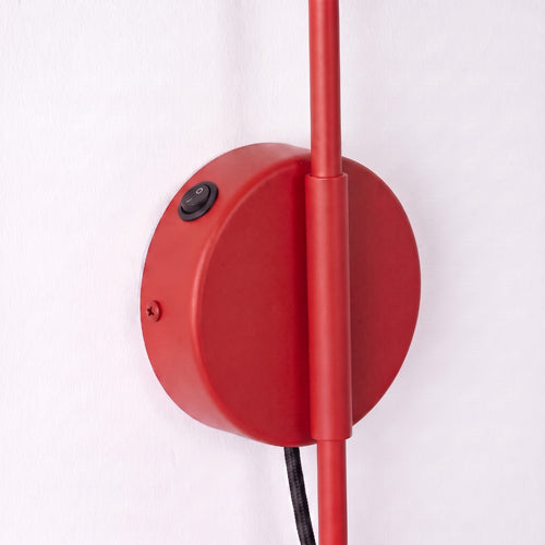 Sollux Lighting Wandlamp NOX 1 rood met schakelaar - 14x61x30cm