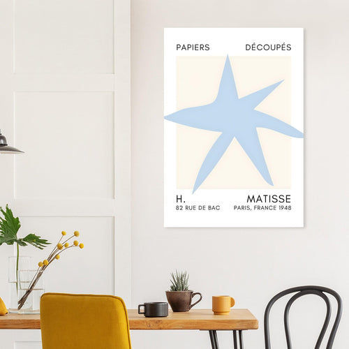Artfulprints  Matisse – Star of the sea light blue   poster 50x70 cm - vtwonen shop