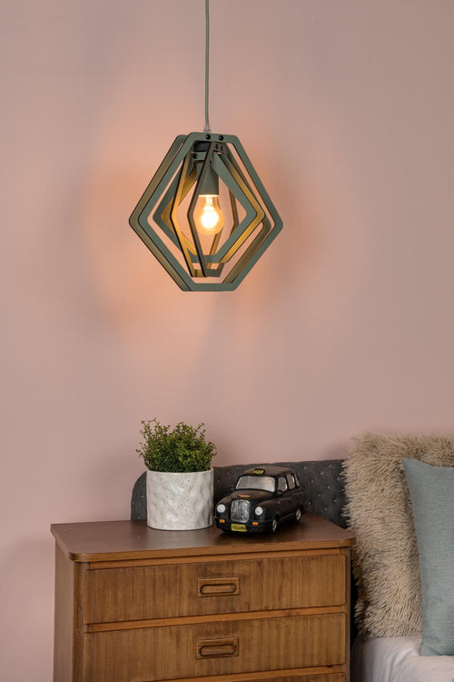 Lucide hanglamp MAURO - 1xE27 - Groen - vtwonen shop