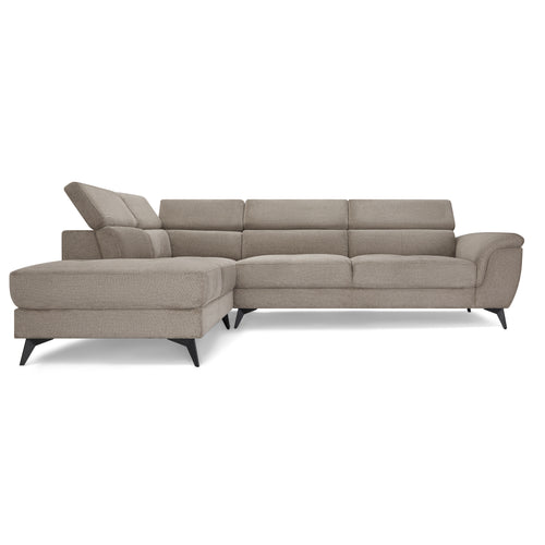 Furnhouse chaise longue bank links Betis - Taupe - Stof - 95x290x90