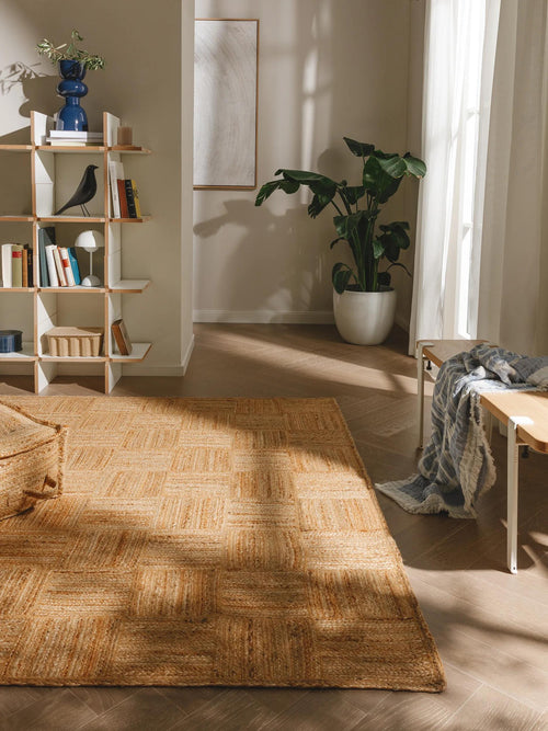 benuta jute vloerkleed Jutta - lichtbruin - 200x300 cm