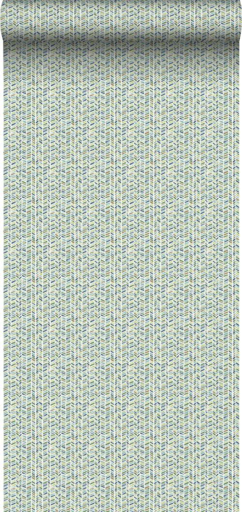 Sanders & Sanders behang zigzag motief groen -  - 641146