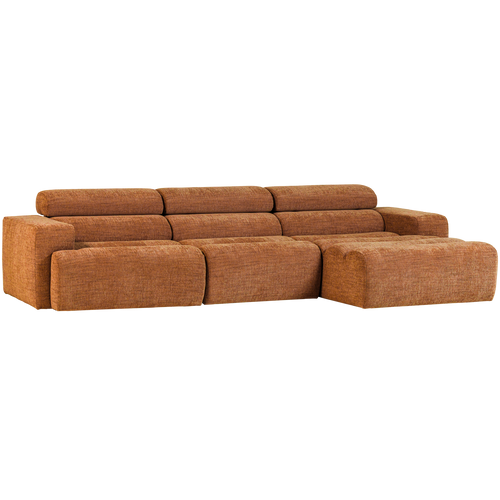 WOOOD chaise longue bank rechts Novi - Polyester - Oranje Melange - vtwonen shop