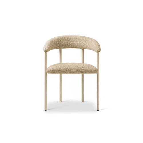 Set van 2 stoelen met gesp Lea boucle beige - 53.5x56.5x74cm
