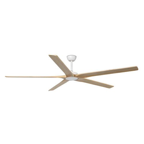 Faro Bigwood XL 5-blads plafondventilator mat wit, grenen